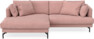 Harper - 4-sits med schäslong XL vänster - Rosa