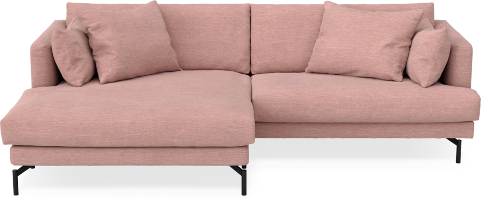 Harper - 4-sits med schäslong XL vänster - Rosa