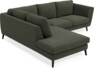 Madison - 2-sits soffa med divan vänster - Grön