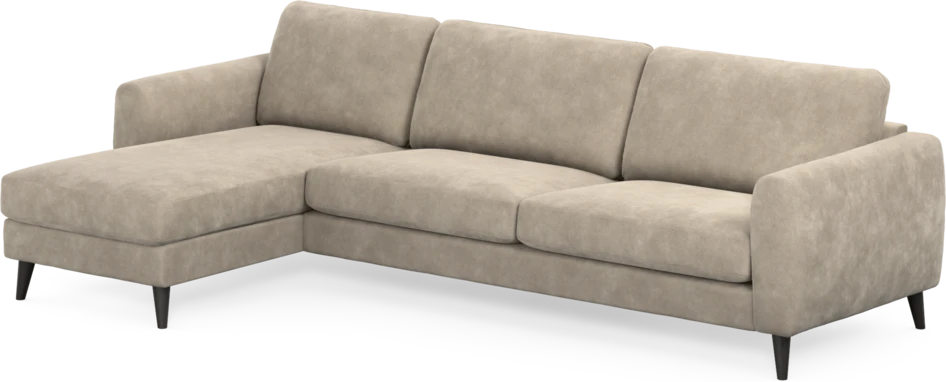 Bridge - 3-sits soffa med schäslong vänster - Beige