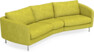 Madison - 3-sits soffa svängd, 90 cm - Gul