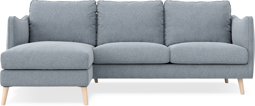 Madison Lux - 2-sits soffa med schäslong vänster - Blå
