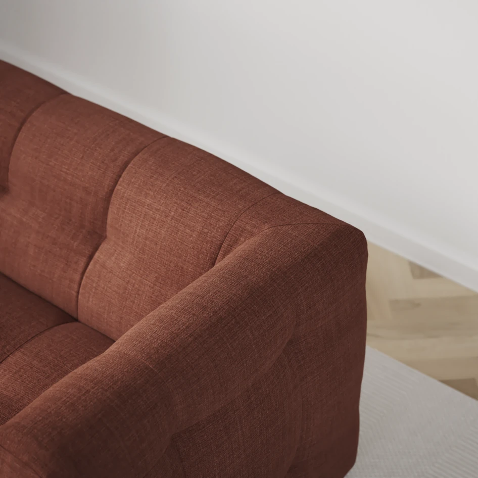 Bella - 3-sits soffa med divan vänster - Orange