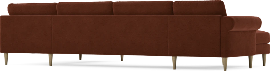 Bridge - 3-sits soffa med schäslong vänster och divan höger - Orange