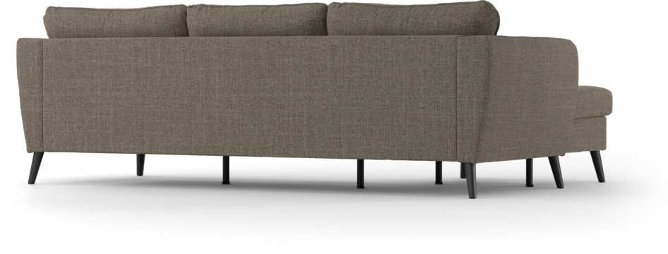 County - 3-sits soffa med flyttbar schäslong - Brun
