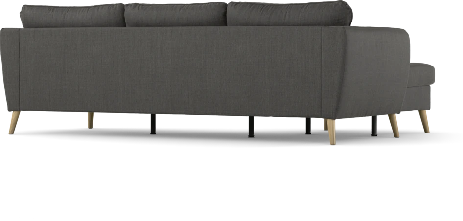 County - 3-sits soffa med flyttbar schäslong - Grå