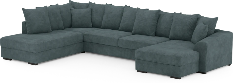 Town - 3-sits soffa med divan vänster och schäslong höger - Blå