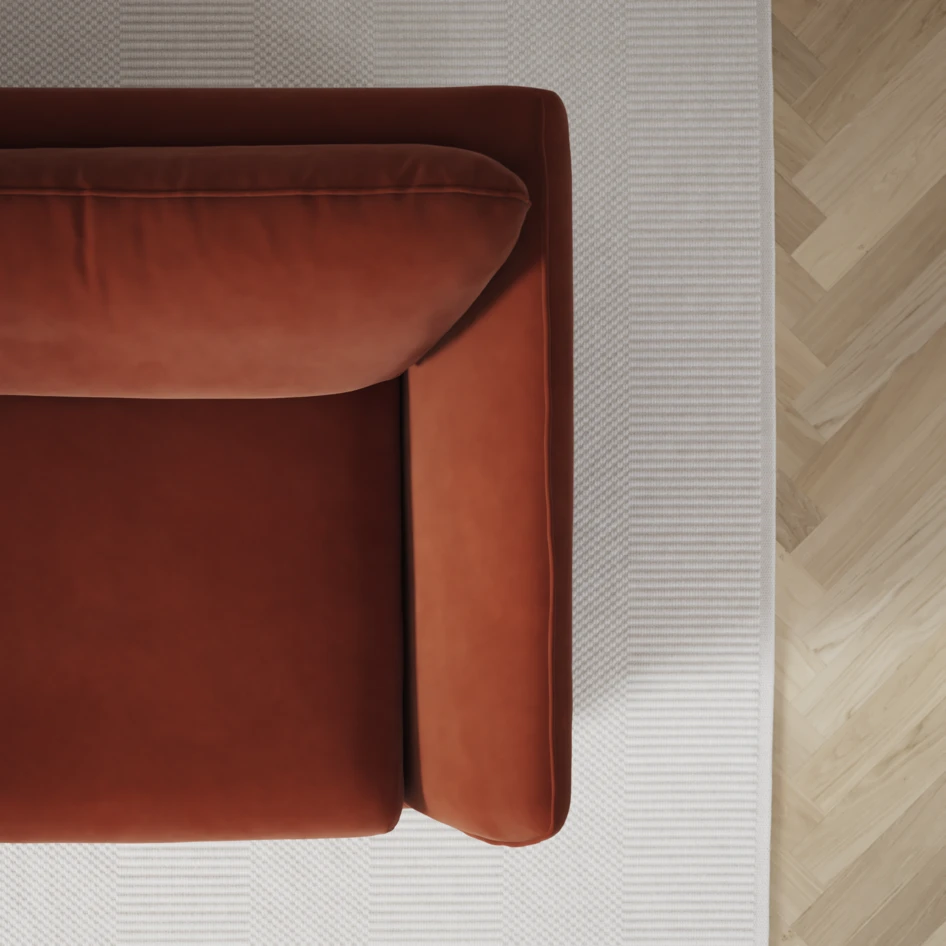 Madison - 2-sits soffa med divan vänster och schäslong höger - Röd