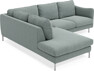 Madison - 2-sits soffa med divan vänster - Turkos