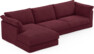 Cherrie Klädsel -  3-sits soffa med schäslong vänster - Röd