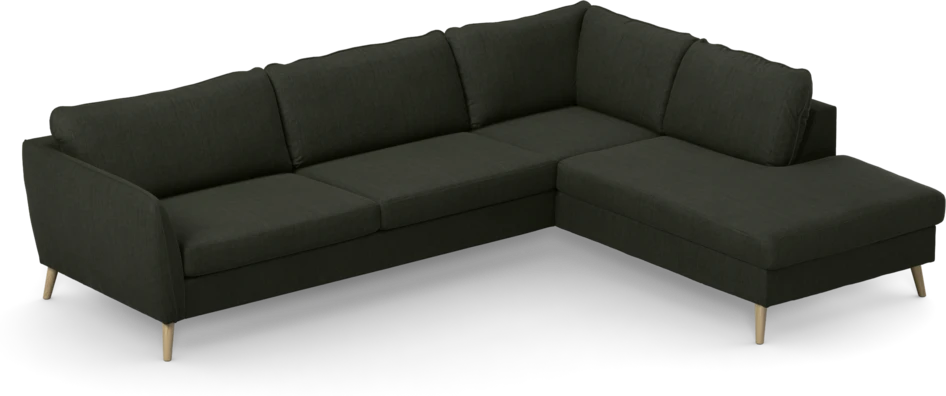 County - 2,5-sits soffa med divan höger - Grön