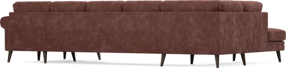 Eden - 3-sits soffa med divan vänster och schäslong höger - Röd