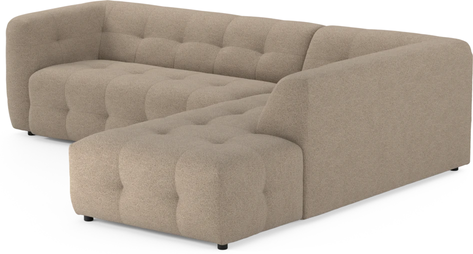 Bella - 3-sits soffa med divan höger - Brun