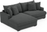 Mila - 2-sits soffa med schäslong XL vänster - Grå