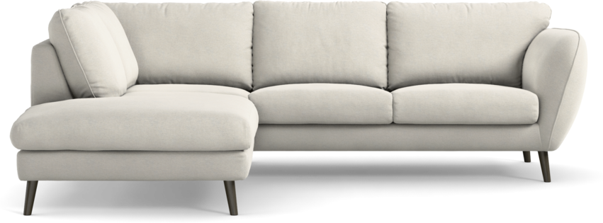 Madison - 2-sits soffa med divan vänster - Vit