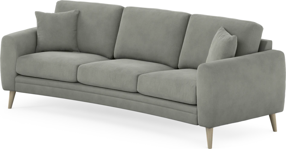 Eden - 3-sits soffa svängd - Grå
