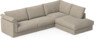 Cherrie Klädsel -  3-sits soffa med divan höger - Beige