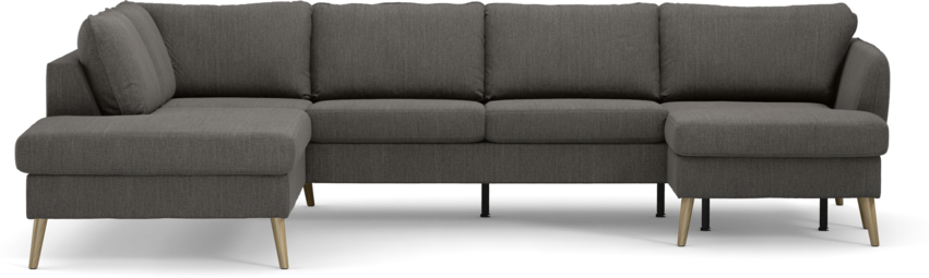 County - 3-sits soffa med divan vänster och schäslong höger - Brun