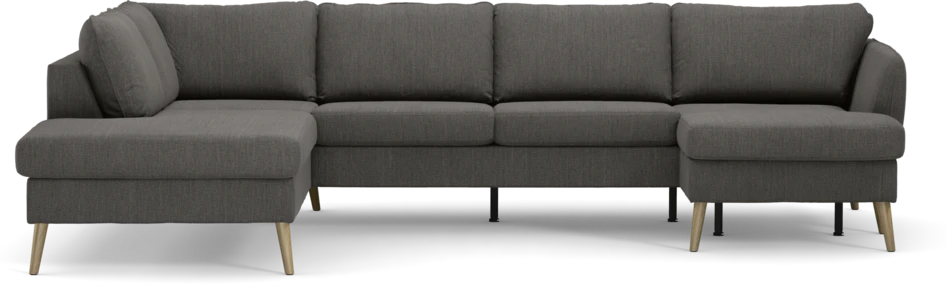 County - 3-sits soffa med divan vänster och schäslong höger - Brun