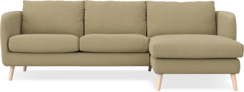 Madison Lux - 2-sits soffa med schäslong höger - Gul
