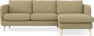Madison Lux - 2-sits soffa med schäslong höger - Gul