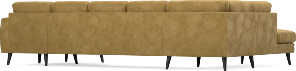 Eden - 3-sits soffa med divan vänster och schäslong höger - Gul