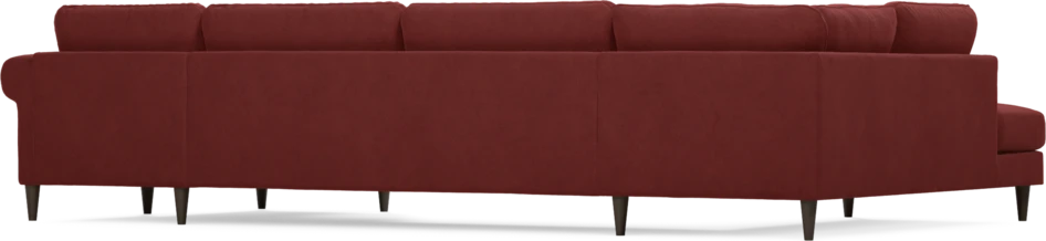 Bridge - 3-sits soffa med divan vänster och schäslong höger - Röd