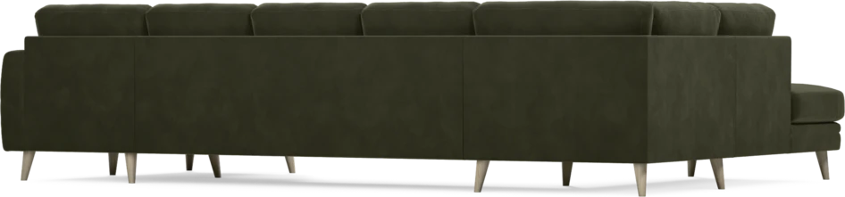 Eden - 3-sits soffa med divan vänster och schäslong höger - Grön