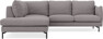 Madison - 2-sits soffa med divan vänster - Grå