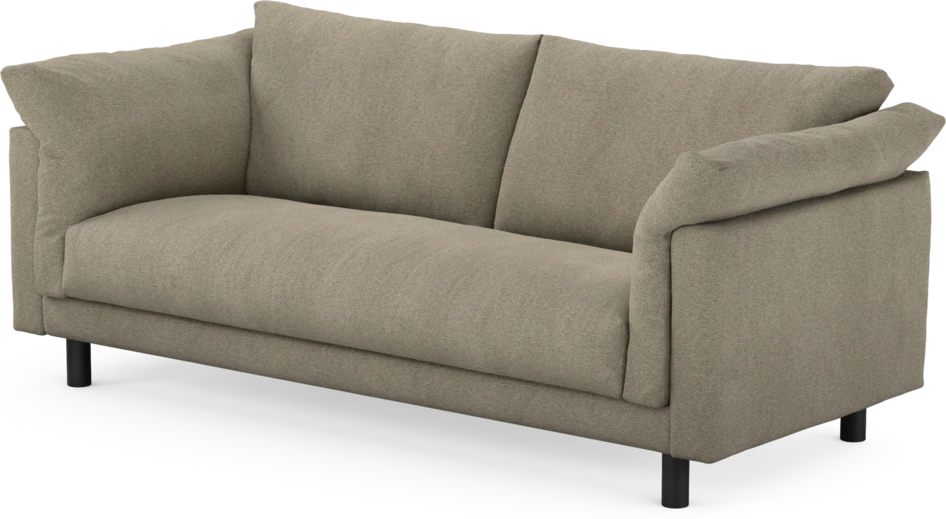 Cherrie - 2,5-sits soffa, hel dyna, fast klädsel - Grå