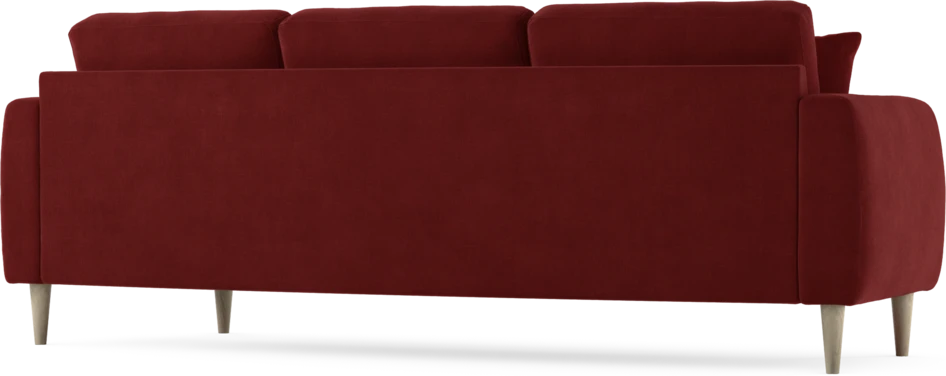 Eden - 3-sits soffa svängd - Röd