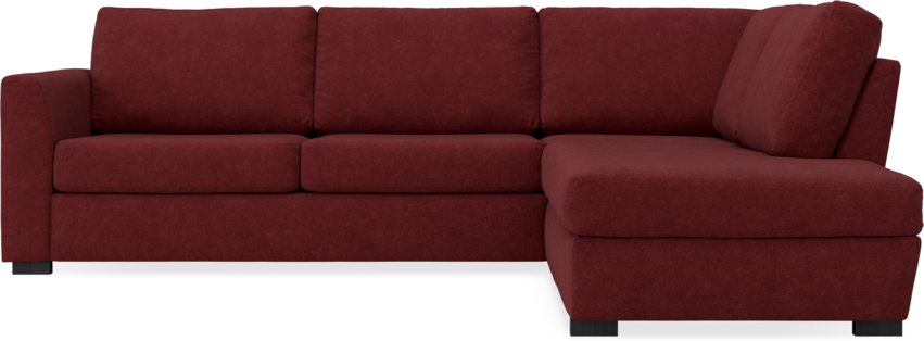 Friday - 2,5-sits soffa med divan höger - Rosa