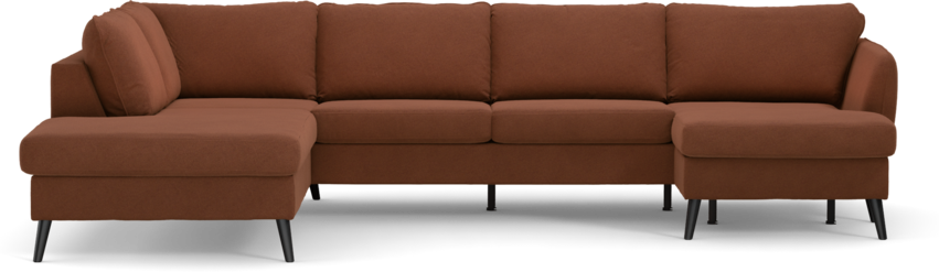 County - 3-sits soffa med divan vänster och schäslong höger - Orange