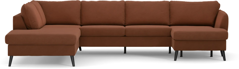 County - 3-sits soffa med divan vänster och schäslong höger - Orange
