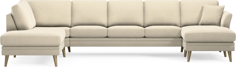 Eden - 3-sits soffa med divan vänster och schäslong höger - Beige