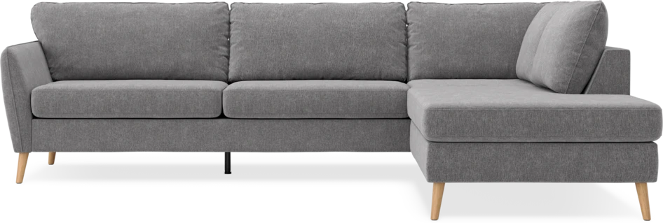 County - 2,5-sits soffa med divan höger - Grå
