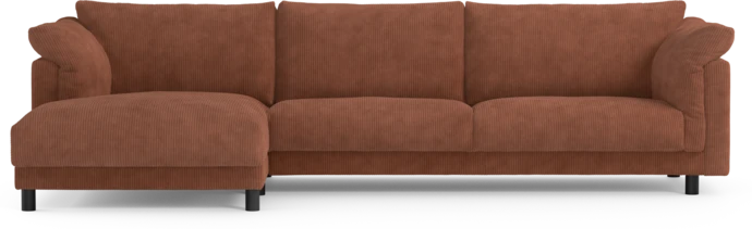 Cherrie, 3-sits soffa med schäslong vänster, fast klädsel