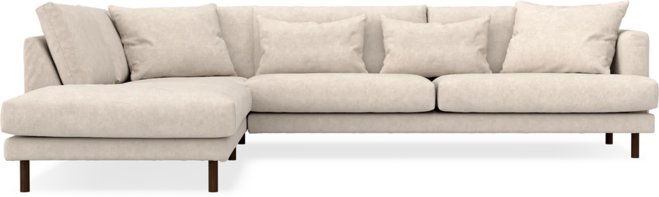 Harper - 3-sits soffa med divan vänster - Vit