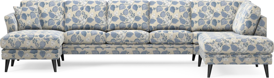 Eden - 3-sits soffa med schäslong vänster och divan höger - Flerfärgad
