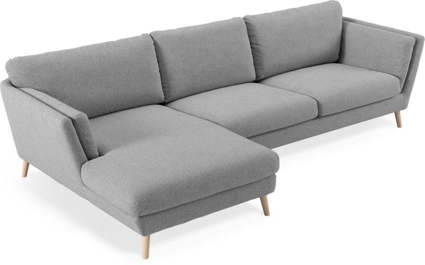 Madison Lux - 3-sits soffa med schäslong vänster - Grå