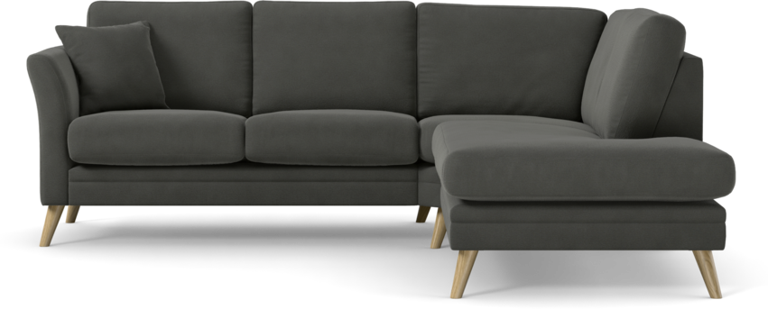 Eden - 2-sits soffa med divan - Grå