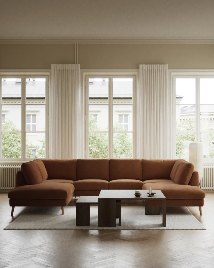Madison Lux - 2-sits soffa med divan vänster och höger - inspiration