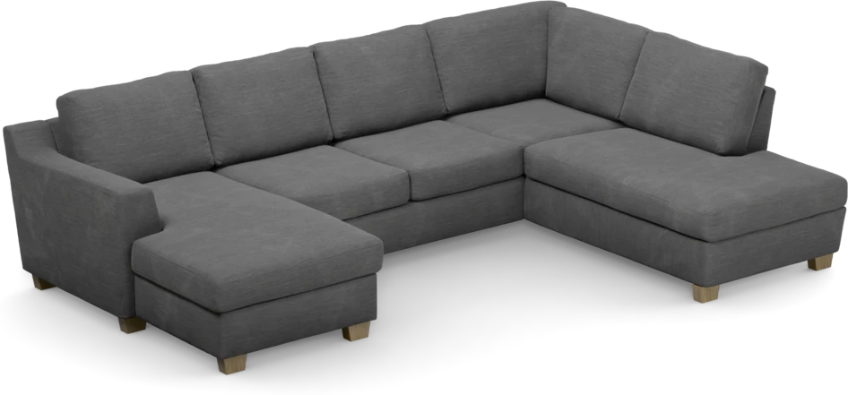 Friday - 3-sits soffa med schäslong vänster och divan höger - Grå