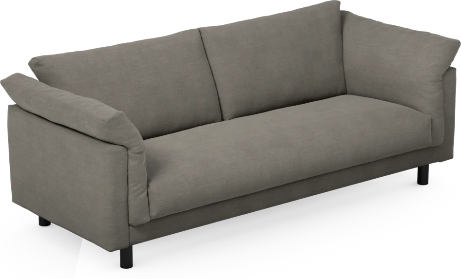 Cherrie - 3-sits soffa, hel dyna, fast klädsel - Grå