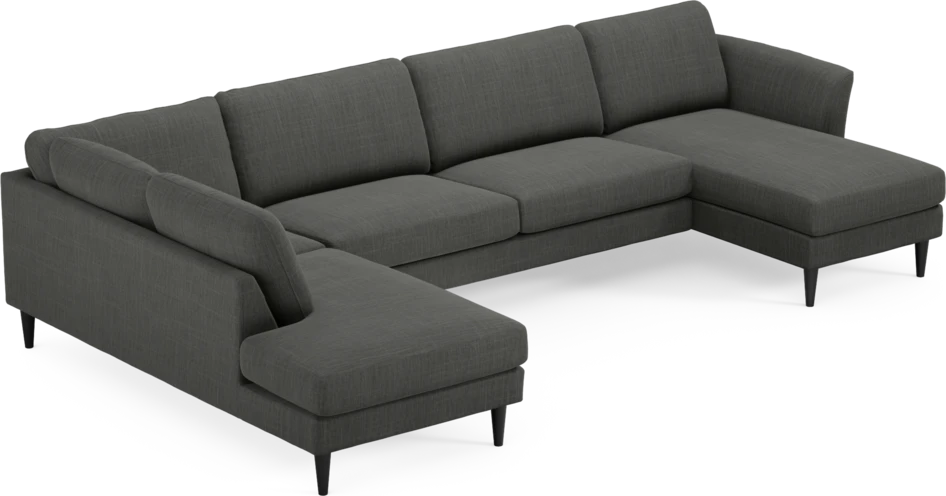 Bridge - 3-sits soffa med divan vänster och schäslong höger - Grå