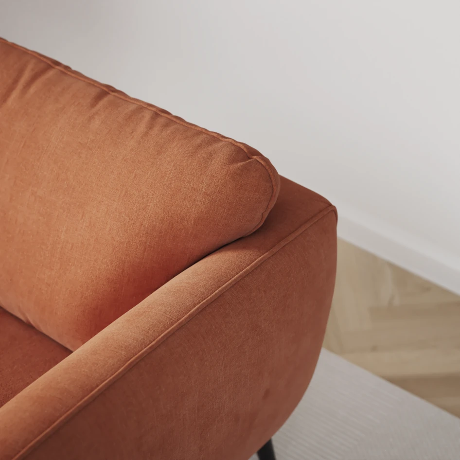 Madison Lux - Hörnsoffa med schäslong höger - Orange