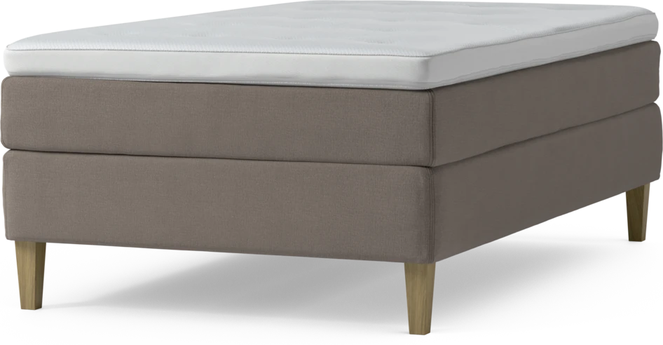 Delux Sense - Kontinentalsäng, enkelsäng 120 cm med bäddmadrass och sängben