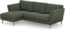 Madison Lux - 2-sits soffa med schäslong vänster - Grön