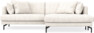 Harper - 4-sits med schäslong XL höger - Vit