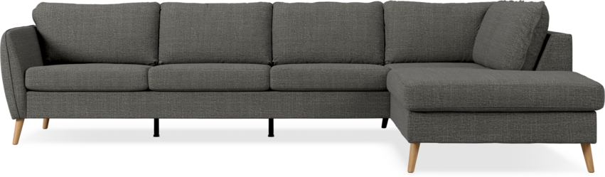 County - 3-sits soffa med divan höger - Grå